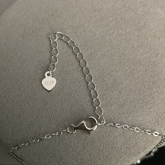 Beautiful Falling Star Necklace w/ Genuine GRA Certified Moissanite 18”-20”-NEW - Picture 5 of 12